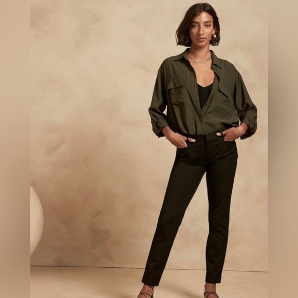 NWT! Banana Republic Black Sloan Slim Pant - Multiple 💛 - Picture 2 of 4